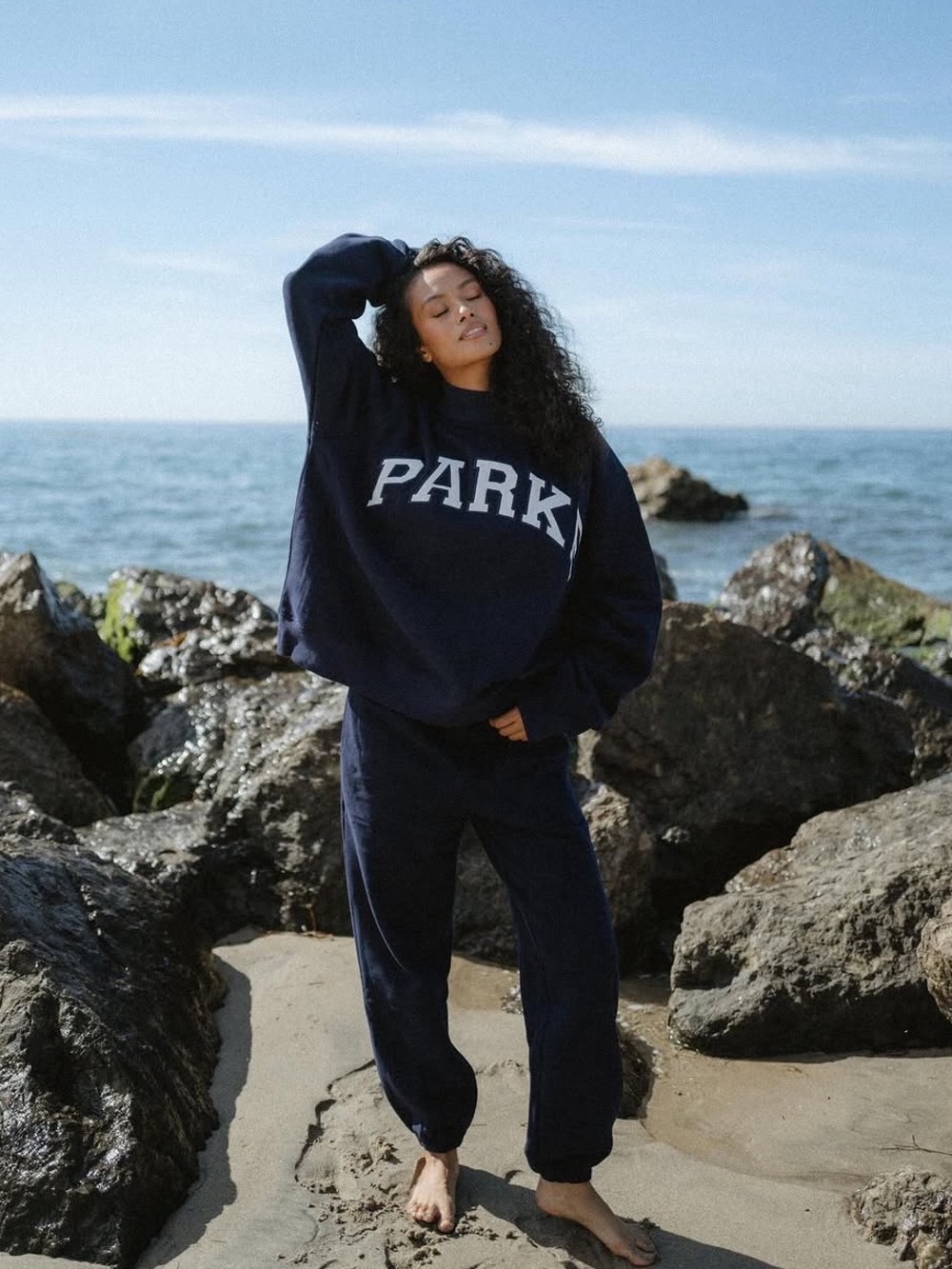 Parke navy mockneck